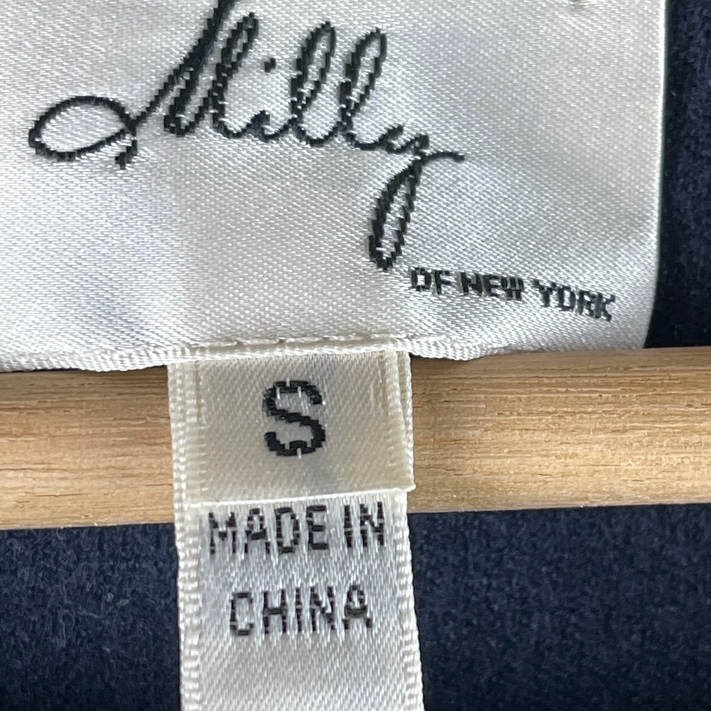 Milly Navy Blue White Stripe Light Sweater Accent Button by the Shoulders.SizeS - Picture 6 of 8